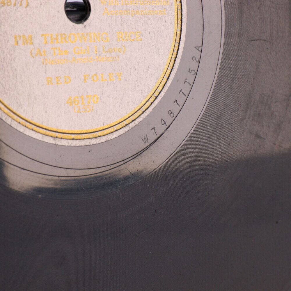 Red Foley – Tennessee Polka / I'm Throwing Rice - 1949 10" 78 rpm Record 46170 - Picture 15 of 16